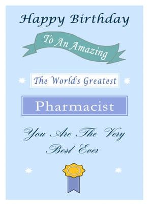 Pharmacist - Birthday Card