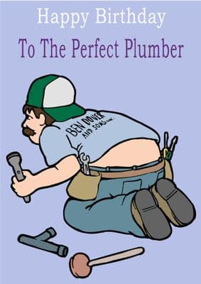 Plumber - Greeting Card