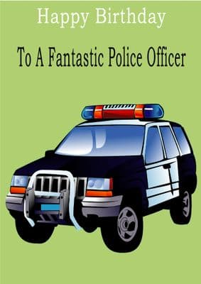 Police Officer - Greeting Card