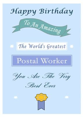 Postal Worker - Birthday Card