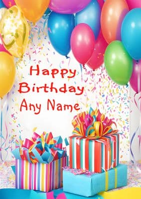 PRESENTS AND BALLOONS