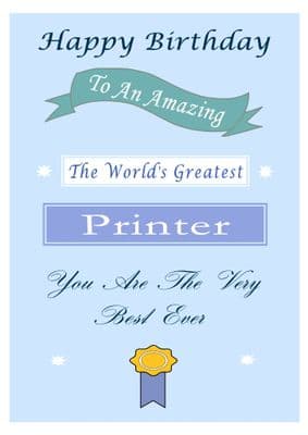 Printer - Birthday Card