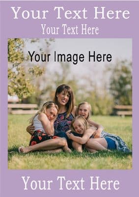 Purple Border Photo Card