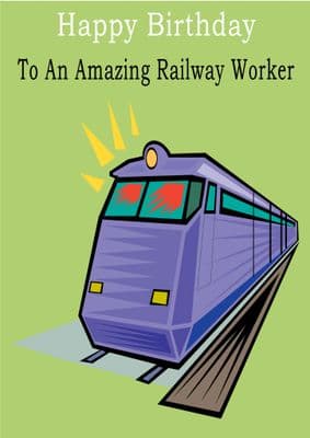 Railway Worker - Greeting Card