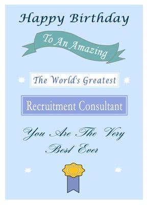 Recruitment Consultant - Birthday Card