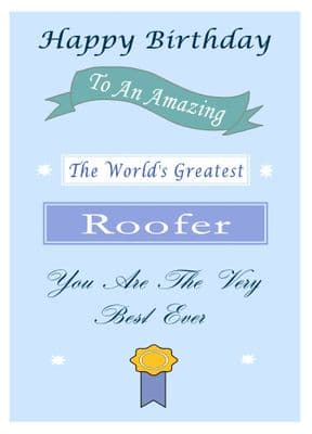 Roofer - Birthday Card