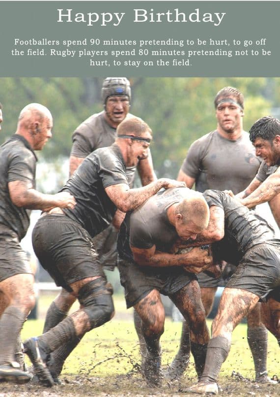 Rugby-Birthday Card