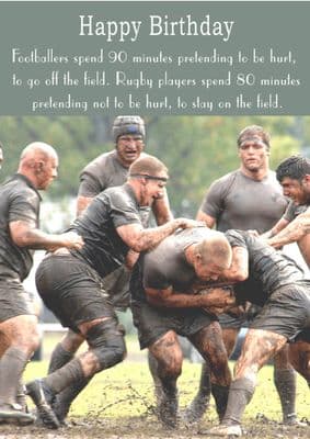 Rugby-Birthday with quote