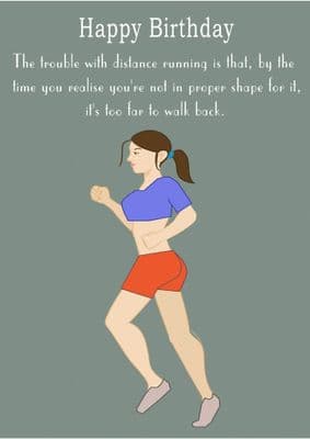Running-Birthday with quote