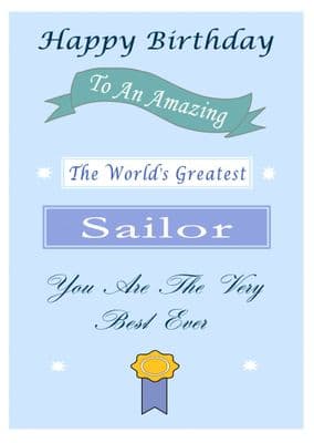 Sailor - Birthday Card