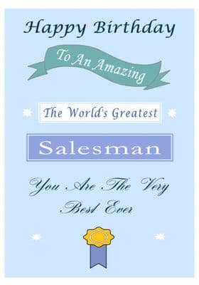 Salesman - Birthday Card