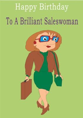 Saleswoman - Greeting Card