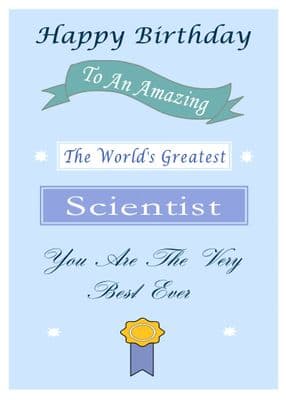 Scientist - Birthday Card