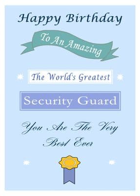 Security Guard - Birthday Card
