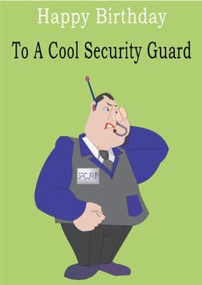 Security Guard - Greeting Card