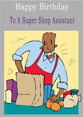 Shop Assistant - Greeting Card