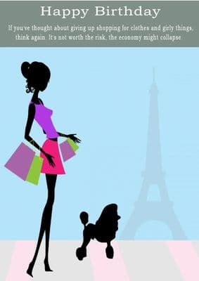 Shopping-Birthday Card