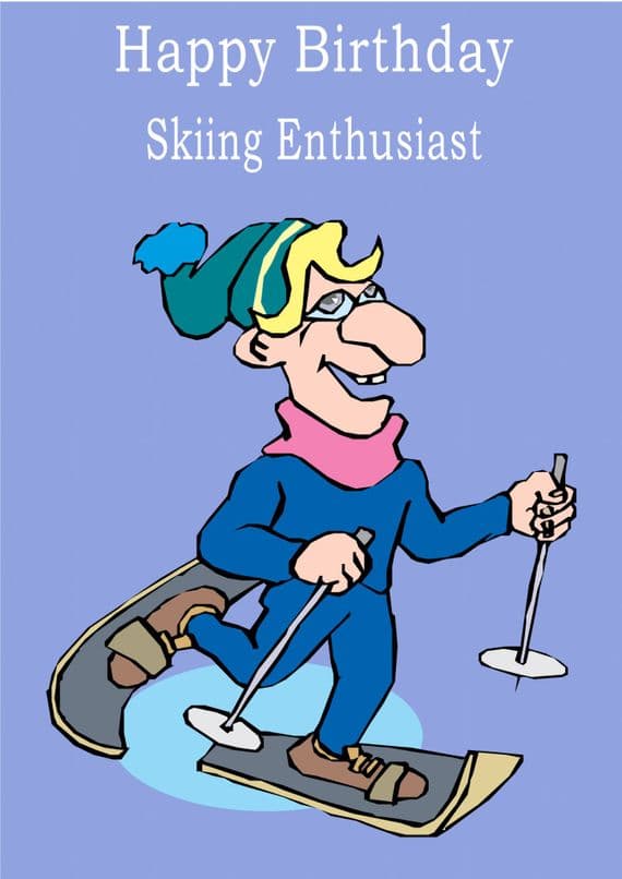 Skiing-Happy Birthday 2