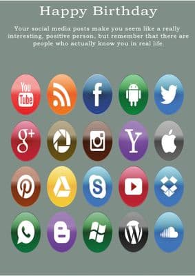 Social Media-Birthday Card