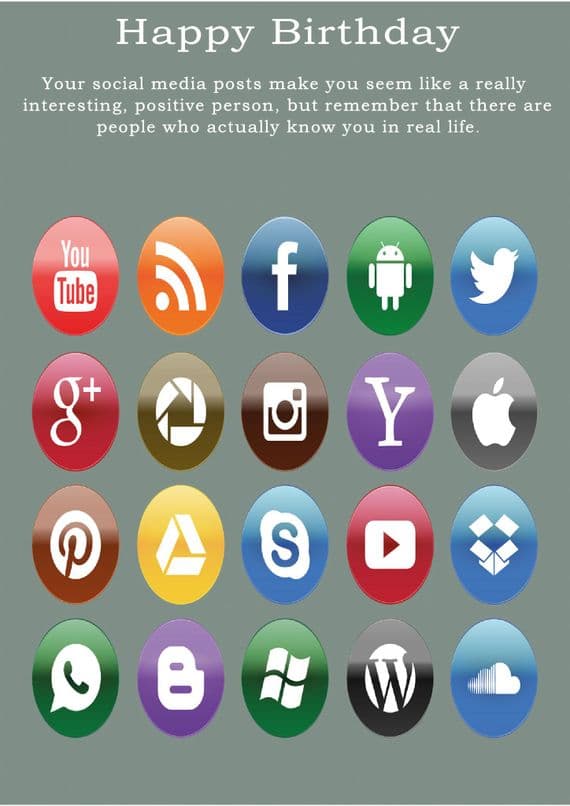 Social Media-Birthday Card