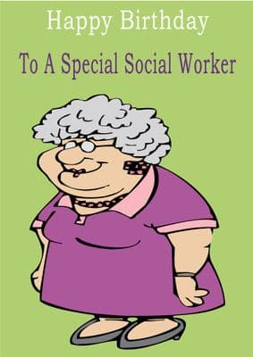 Social Worker - Greeting Card
