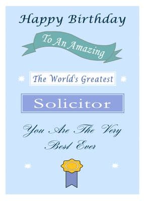 Solicitor - Birthday Card