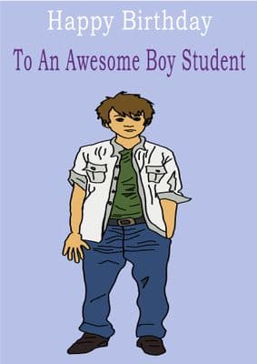 Student - Boy - Greeting Card