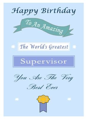 Supervisor - Birthday Card