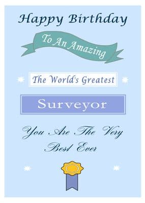 Surveyor - Birthday Card