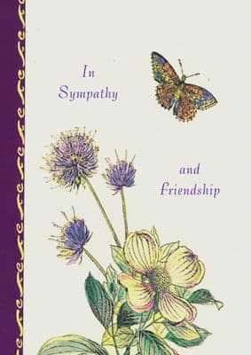 Sympathy - Flowers and Butterfly