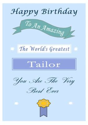 Tailor - Birthday Card