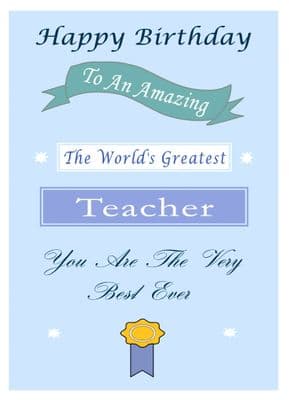 Teacher - Birthday Card
