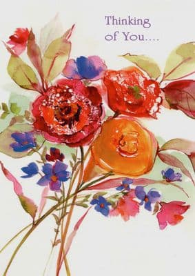 Thinking Of You - Painted Flowers