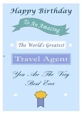 Travel Agent - Birthday Card