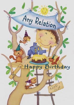 Tree House Relation Birthday Card