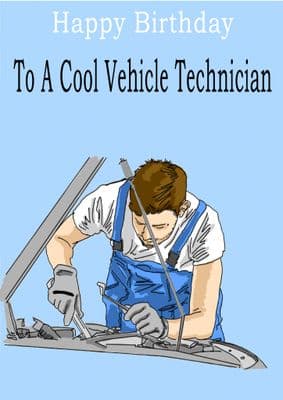 Vehicle Technician - Greeting Card