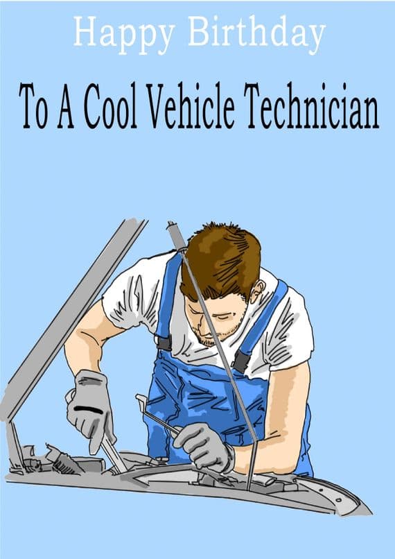 Vehicle Technician - Greeting Card