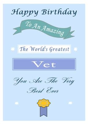 Vet - Birthday Card