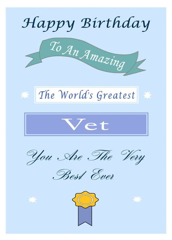 Vet - Birthday Card