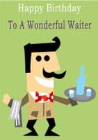 Waiter - Greeting Card