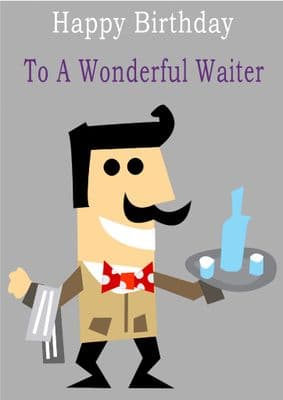 Waiter - Greeting Card