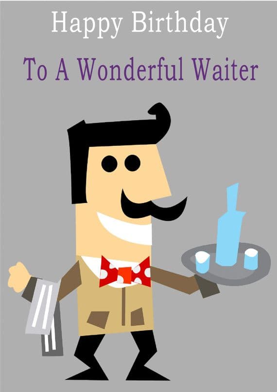 Waiter - Greeting Card