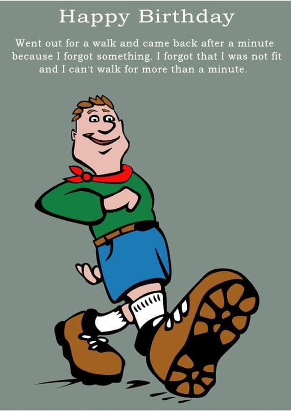 Walking-Birthday Card