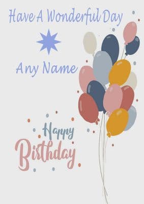 Wonderful Day Birthday Card