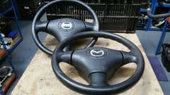 MAZDA MX5 STEERING WHEEL MK2.5 (2001 TO 2005) 3 SPOKE BLACK - FIT MK2 1998 1999