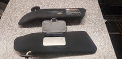 MAZDA MX5 SUN VISORS - PAIR - WITH VANITY MIRRORS  (MK2 / 2.5 1998 - 2005 )