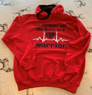 Adult Heart of a CHD Warrior Varsity Hoodie