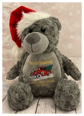 Grey Christmas Teddy bear