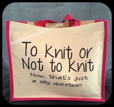 Knitting Tote Bag