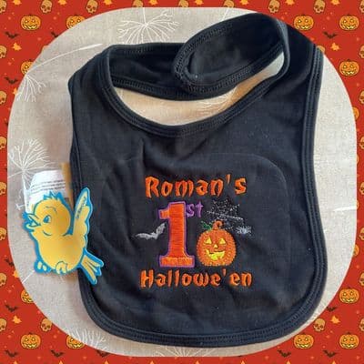 Personalised 1st Hallowe'en Bib